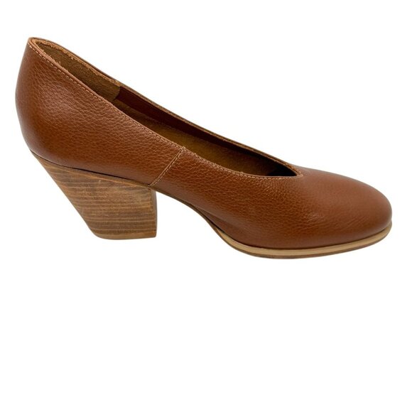 Rachel Comey Cognac Falk Pump Block Heel Leather Size 6.5 Neutral Minimalist EUC - Picture 12 of 12